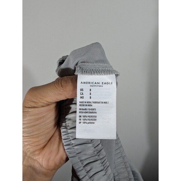 American Eagle Womens Maddie & Kensie Ziegler Gray Pull on Midi Skirt Sz 8 Fairy - Picture 5 of 7